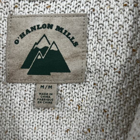 O'Hanlon Mills Men's Gray Pierson Shawl Neck Knit Cardigan Size Medium Vintage - Picture 2 of 8